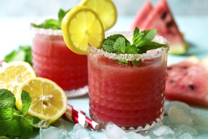 Wassermelone-Minze-Mocktail